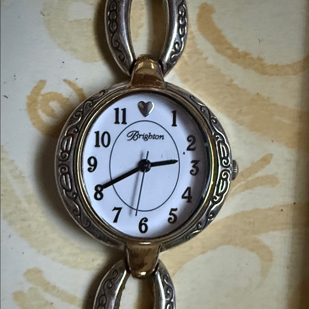 Brighton Two-Tone Watch with White Face